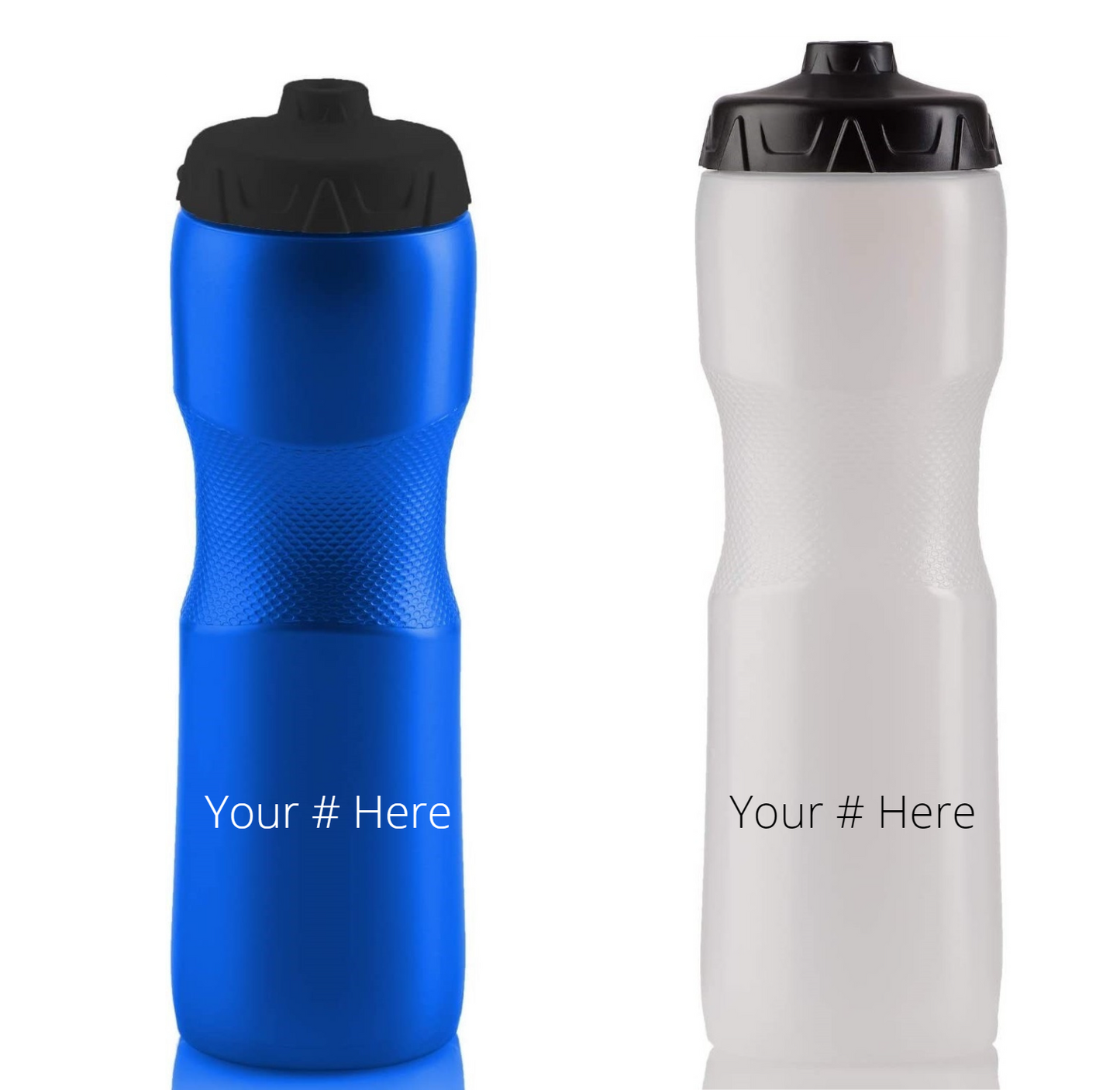 Sports Squeeze Water Bottle with Logo & Player Number – shop57designs